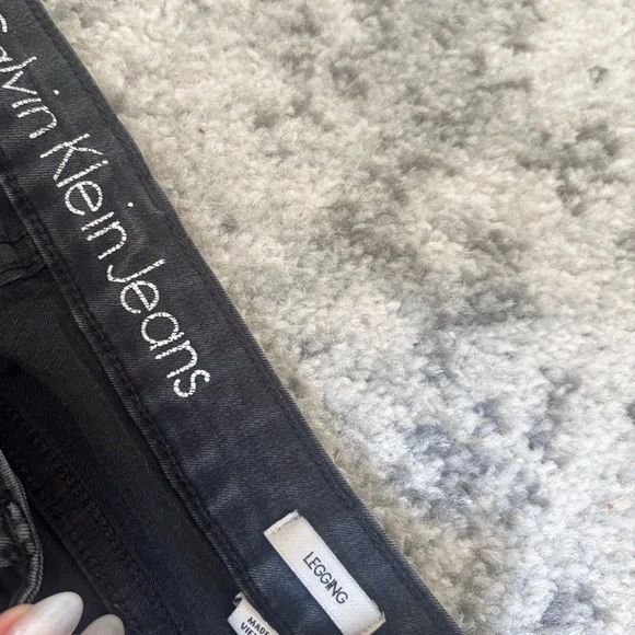 Calvin Klein Jeans Black Denim Legging/Jeggings Size: 32 / Women's 14 - Picture 5 of 5